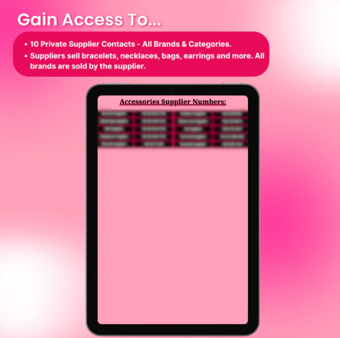 Accessories Supplier Bundle